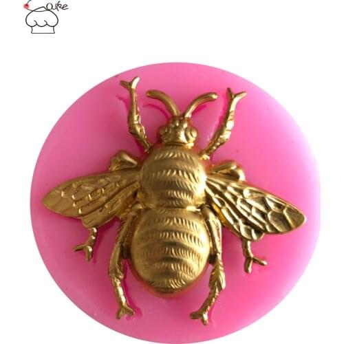 DIY Epoxy Resin Beetle Shape Silicone Mold Fondant Cake Baking Decoration Chocolate Mold Insect Beetle Silicone Mold