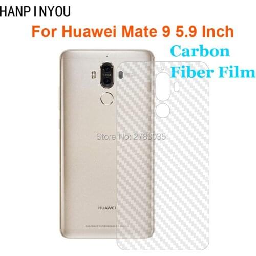 For Huawei Mate 9 Mate9 5.9" New Durable 3D Anti-fingerprint Transparent Carbon Fiber Back Film Screen Protector Rear Sticker