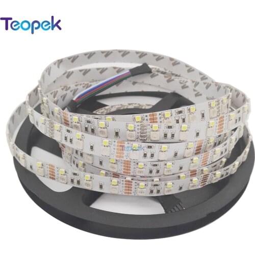 Double Row RGBW LED Strip 5050 RGB + 2835 Cool White / Warm White DC12V 120 LED/m 600 leds strip 5m/lot