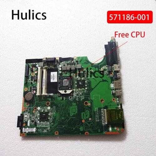 Hulics Original 571186 Laptop motherboard for HP PAVILION 571186-001 DV6-2000 DV6 Motherboard free CPU