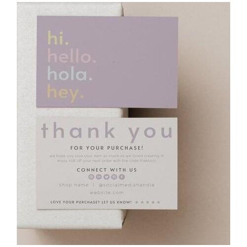 EDITABLE Business Thank You Card Printable Thanks For Your Purchase Card Small Business Package Insert Card