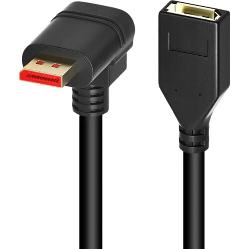 Displayport extension cable 90-degree angled Displayport cable extension cord DP male to DP female 4K@120Hz,2K@144Hz,1080P@165Hz