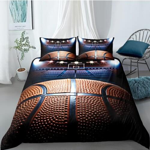 3D Basketball Design Duvet Cover Sets Bedding Sets Bedding Bag and Pillow Shams Full Twin Single Double Size Custom Bed Linens