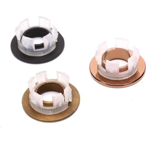 3PCS Basin Sink Round Overflow Cover Ring Insert Replacement Tidy Chrome Trim Bathroom Basin Faucet Insert Home Decor