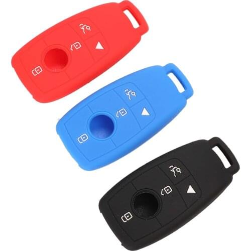 Kutery Silicone Rubber Car Key Case For Mercedes Benz E Class W213 E200 E300 S Class Car Key Shell Cover Protecor 4Buttons