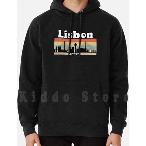 Lisbon Portugal Retro Vintage Travel Vacation Hoodies Long Sleeve Lisbon Portugal Retro Vintage Country City