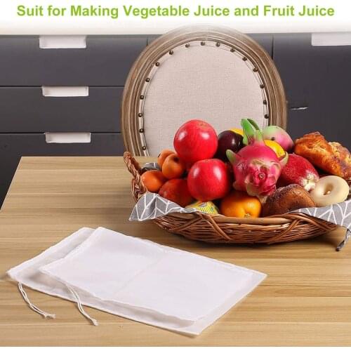 Nut Milk Bag Reusable Almond Milk Bag Strainer Fine Mesh Nylon Cheesecloth Cold Brew Coffee Filter 100 Mesh Filter Bags