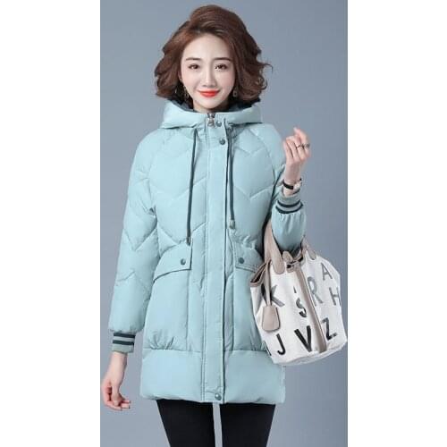 2021 New Winter Plus size Womens Jacket Cotton Padded Loose Hooded Coat Windproof Warm Parkas Thicken Female Casual Outwear Top