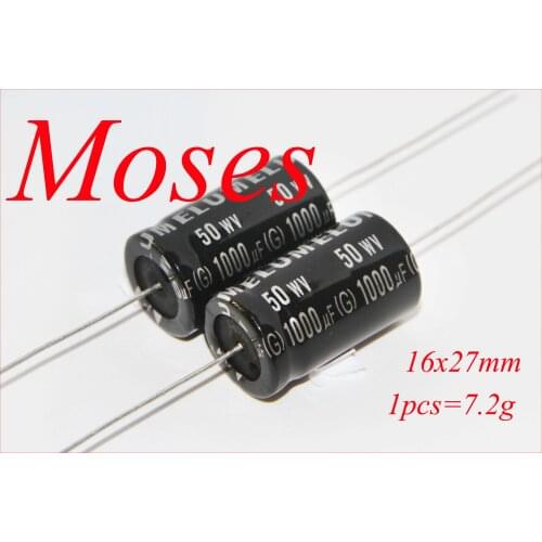 50v 1000uf ELUM Original New Axial Audio Electrolytic Capacitor Capacitance 16x31mm +/- 20