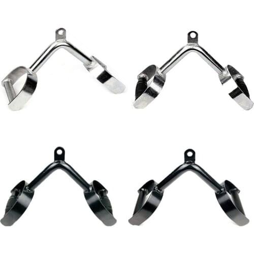 Pully Cable Machine Attachments Pull Down Rope Rowing Machine Accessories V-shaped Rowing Rod Fitness Biceps Triceps Blaster