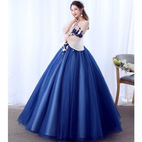 Quinceanera Dress Cap Sleeve Party Dress 2021 Prom Dress Luxury Lace Floral Print Ball Gown Robe De Bal Vestidos Plus Size