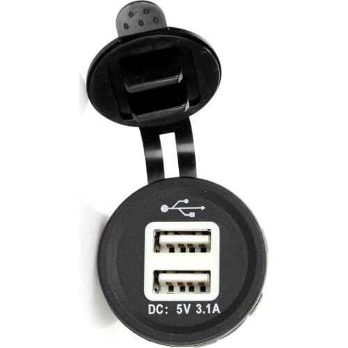 DIY Waterproof 12~24V 2.1A / 1A Dual USB Car Charger Adapter Socket Motorcycle Charger