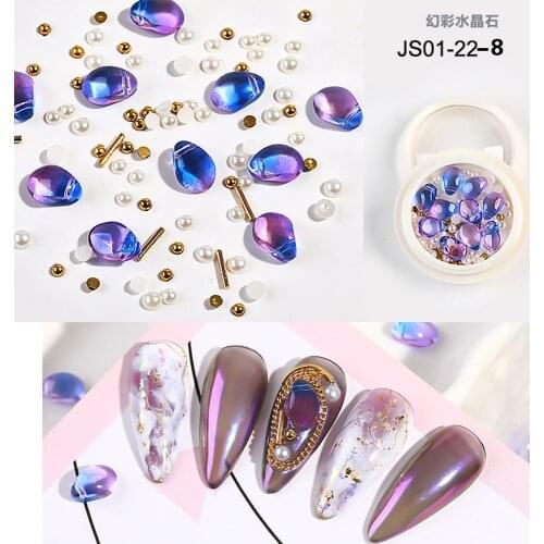 Symphony Strass Crystal Mixed Color,10colors-Crystal Rivet For Nail Art Decoration,Diamonds Of Mixed Sizes,Manicure Gemstones#JS