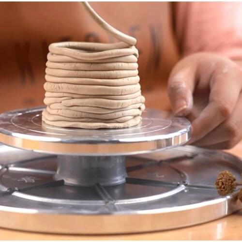 15/20/25/30cm Double Face Use Aluminum Alloy Turntable Ceramic Clay Sculpture Platform Pottery Wheel Lazy Susan Rotating Tools