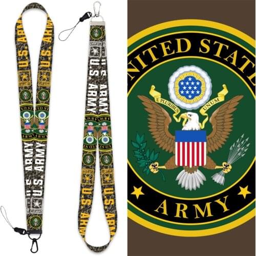 U.S. Army mobile phone lanyard ribbon Key Chain Lanyard detachable pendant wrist strap