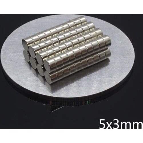 50Pcs 5x3 Super Strong Neodymium Magnet Permanent N35 NdFeB Powerful Small Round Magnetic Magnets Disc for Art Craf 5mm x 3mm