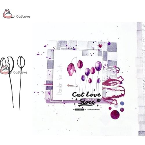 2PCS Flower Plant Metal Cutting Dies Stencils For DIY Scrapbooking Paper Card Decorative Craft Dies Embossing Die Cuts New 2019