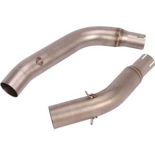Dual-outlet for Suzuki GW250 Motorcycle Exhaust Pipe Stainless Steel Middle Link Pipe Slip On 51mm Muffler Escape Left and Right