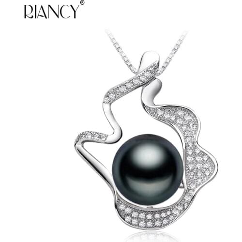 New fashion Wavy natural freshwater pearl pendant women 925 sterling silver jewelry bridal birthday gift