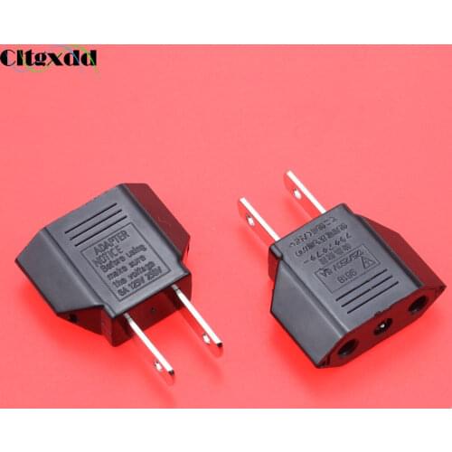 Cltgxdd 1Pcs EU Power Adapter Plug USA to Euro Europe Wall Power Charge Outlet Socket US to EU Conversion plug Adapte