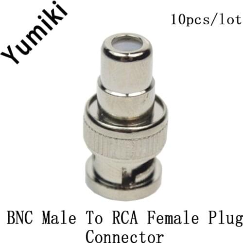 10pcs/lot CCTV Acessories BNC Male to RCA Female Coax Cable Connector Adapter Coal Convert Plug