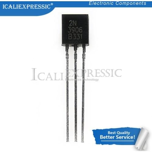 100PCS 2N3906 TO-92 3906 General Purpose Transistor 0.2A 40V PNP MMBT3906 new original In Stock