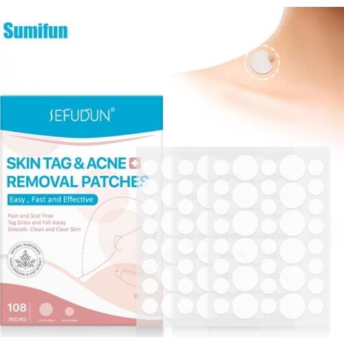 108Pcs Skin Tag Remover Patch Treatment Wart Blemish Blackhead Removers Pimple Sticker Acne Cream Quick Absorb Face Care C1942