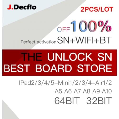 2PCS SN Serial Number For iPad Air 1 2 Mini 2 3 4 2019 2018 Pro10.2 A1474 SN A6 A7 A8 A9 WiFi BT Address For iPad iCloud Unlock