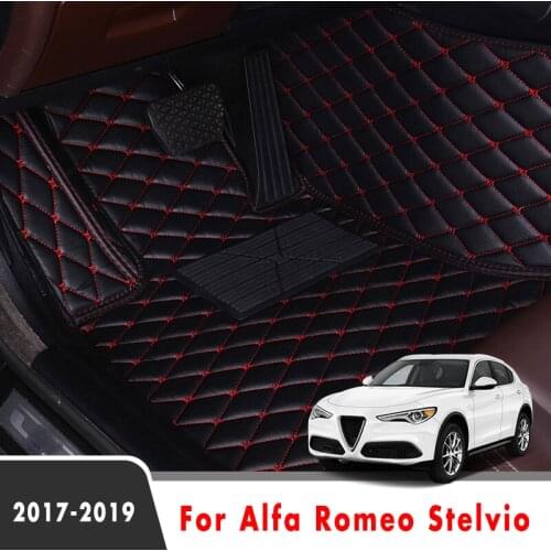 Car Floor Mats For Alfa Romeo Stelvio 2019 2018 2017 Car Carpets Car Waterproof Custom Styling Interior Accessories Foot Pads