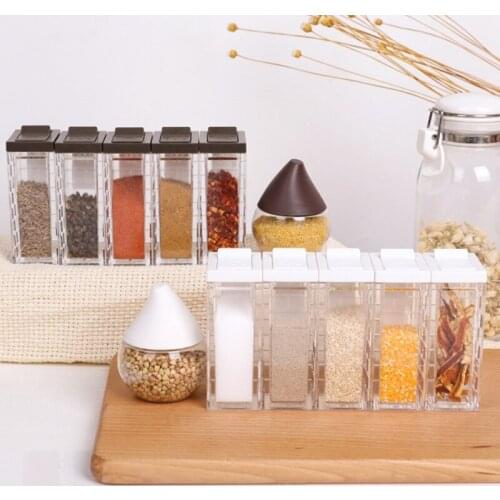 Flavor Bottle Seasoning Bottle Powder Bottle Sesamen Pepper Pepper Flame Flavor Flavor Flavor Box Tank Crude Mouth Kitchen Tools