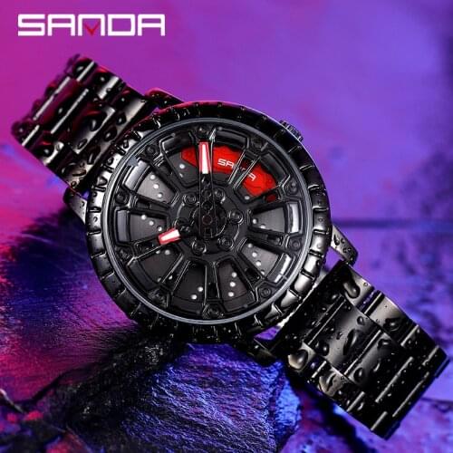 SANDA Men Watches 2021 Luxury Male Watch Stainless Steel Waterproof Quartz Watch Relogio Masculin Reloj Hombre homme Hot Sale