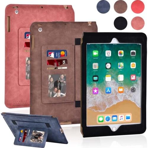 Tablet Case for Apple IPad 2 3 4/ IPad Mini 1 2 3 4 5 Luxury Stand Cover for IPad Air 1/2 9.7 Inch/ Pro 9.7 Inch Case+Stylus