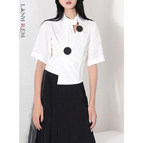 LANMREM Short Sleeve Blouses