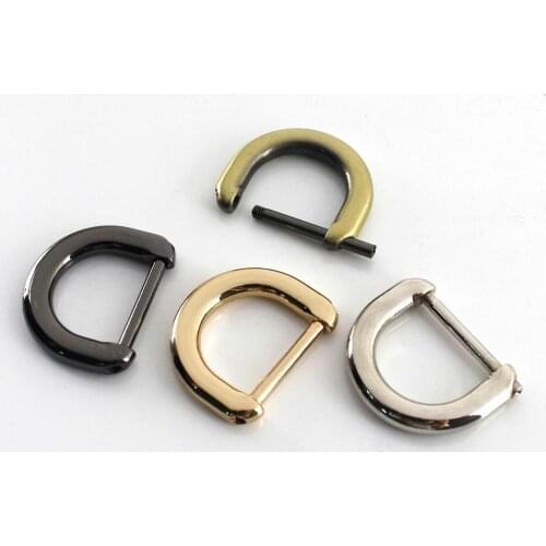 1pcs Metal 20mm Detachable Open unscrew D Ring Buckle Fashion Buckle for Leather Craft Bag Strap Belt Handle Shoulder Webbing