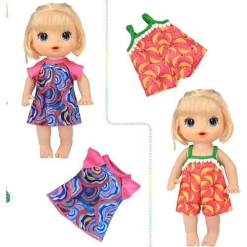 12" Mini Rubber Doll Clothes 30cm Girl Doll Purple Dress Children Birthday Gift