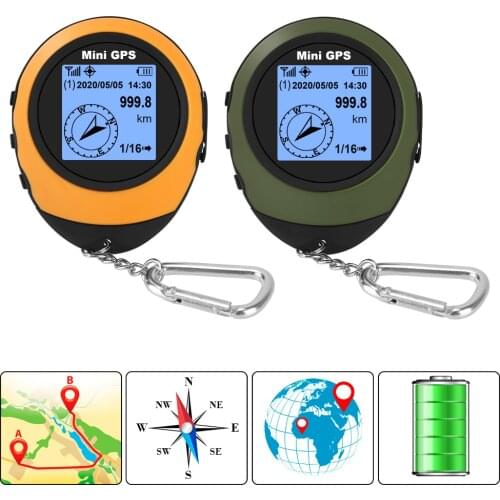 Handheld With Buckle Satellite GPS Positioner Compass For Outdoor Sport Travel Hiking Mini GPS Navigation