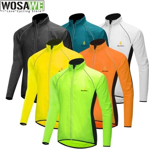 MTB Road Bike Bicycle Jackets Breathable Reflective Waterproof Cycling Jackets Long Sleeve Men Windproof Outdoor Sports Raincoat