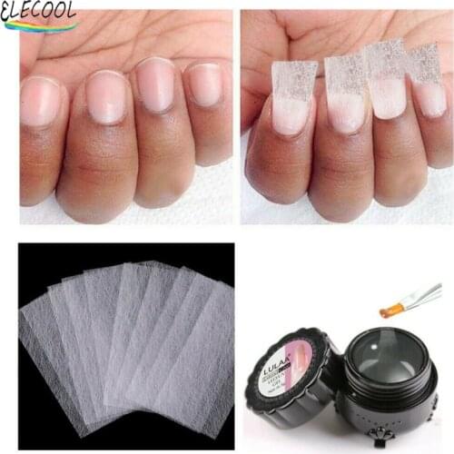 ELECOOL Gel Nail Extension Tips Set Quick Building UV Builder Gel Repair Broken Finger Prolong Nail Tool Silk Fiberglass Gel Kit