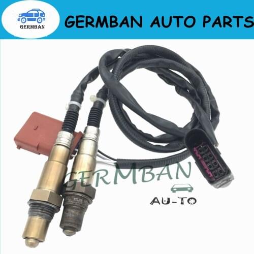 Newly 2Pcs Up/Downstream Oxygen Sensor 06A906262Q 1K0998262Q 06A906262F For Audi TT VW Jetta Beetle Golf Phaeton 1998-2006