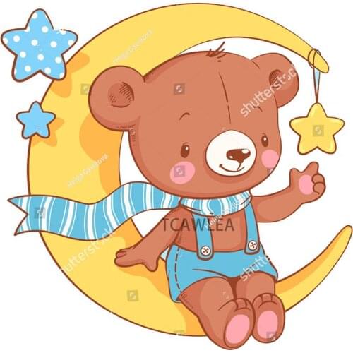 New Moon Star Bear Metal Cutting Dies Lovely Animals Doll Stencil For DIY Craft Scrapbooking Cards Decorative