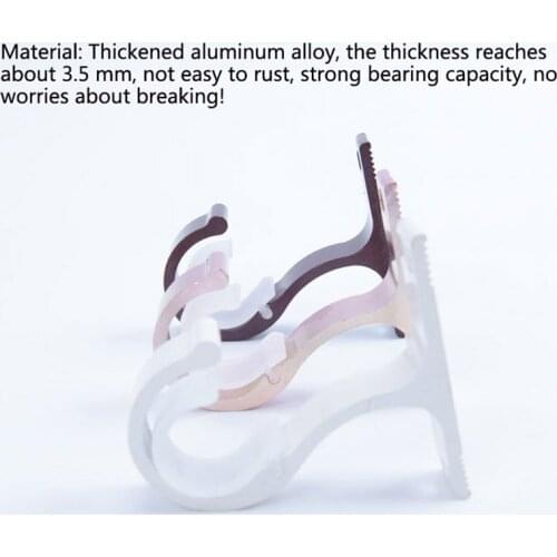 Single Curtain Rod Bracket Bracket Curtain Rod Bracket Aluminum Alloy Wall and Ceiling Installation, Wine Red White Rose Gold XD