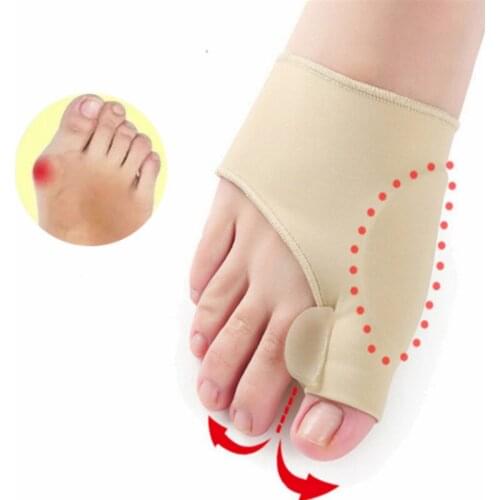 2Pcs=1Pair Toe Separator Hallux Valgus Bunion Corrector Orthotics Feet Bone Thumb Adjuster Correction Pedicure Sock Straightener