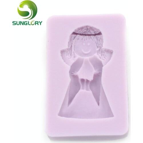 DIY Baby Girl Silicone Mold Fondant Decor Clay 3D Moldes De Silicona Mold For Baking Paste Americana Cupcake Decoration Bakeware
