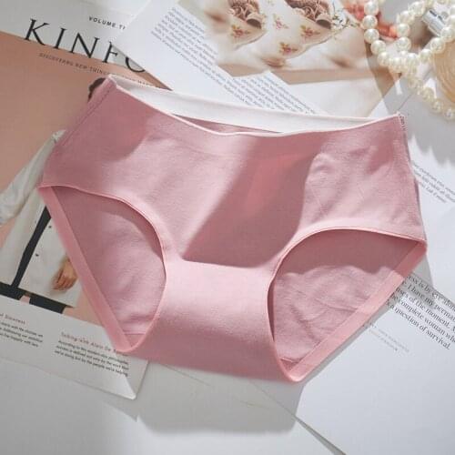 Seamless Womens Panties Cotton Briefs Girls Underwear Female Sexy Lingerie Underpants Comfortable Mid Waist