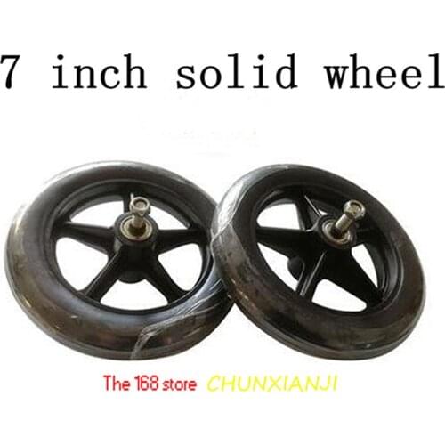 High Quality 7 Inch Solid Wheel Tyre 7"tubeless Wheel Ture Universal Wheel Parts Wheelchair Wheel Front Small Wheel