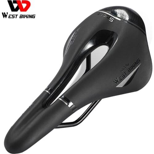 WEST BIKING Road Bike Ultralight Saddle Rainproof PU Surface Cushion Cycling Racing Seat Saddle bicicleta Bicycle Accessories