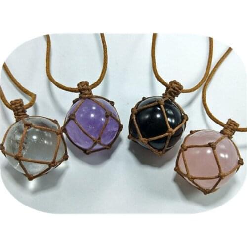 1pcs Hot sell spiritual healing products natural colorful mixed quartz crystal ball jewelry pendants for feng shui