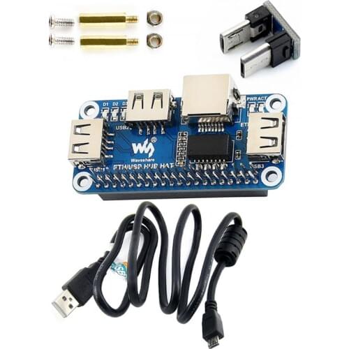1pcs Raspberry Pi 4B/Zero W USB to Ethernet RJ45 Ne twork Port USB HUB Hub Splitter