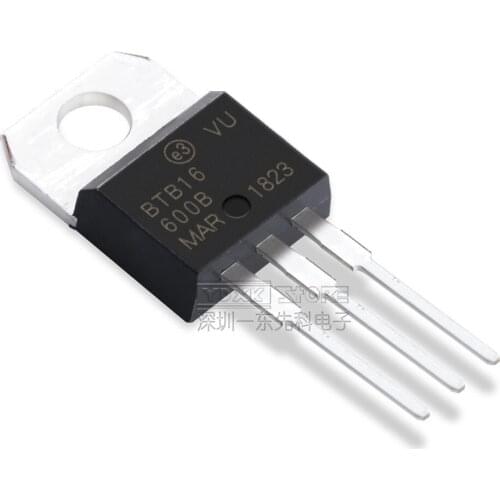 10PCS/LOT BTB16-600B TO-220 BTB16-600 TO220 bidirectional triode thyristor New original In Stock