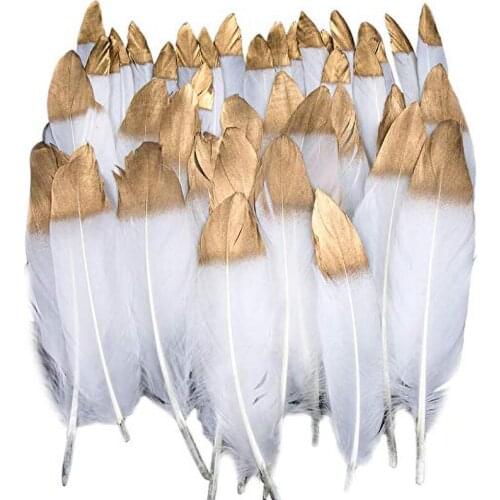 20Pcs Crafts Goose Feathers DIY Dream Catchers Earrings Craft Wedding Festival Centerpieces Party Decor Shower Decorations